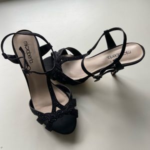 Pretty black heels with sparkle